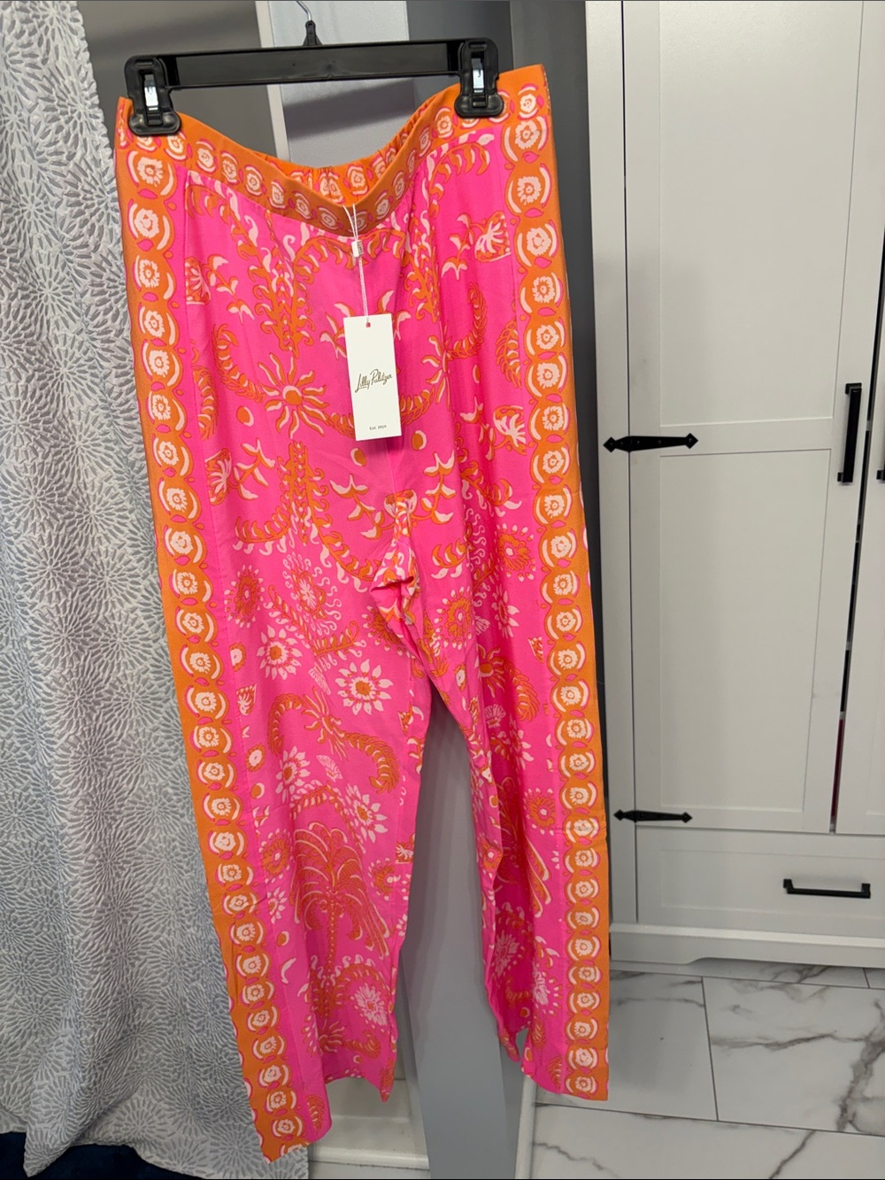 Lilly Pulitzer Hot Pink and Orange Printed Pants